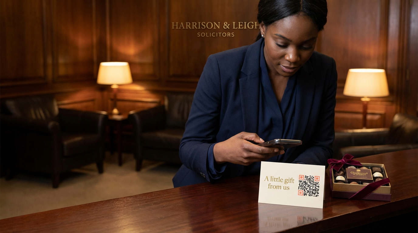 Gift bag drop at a solicitors office